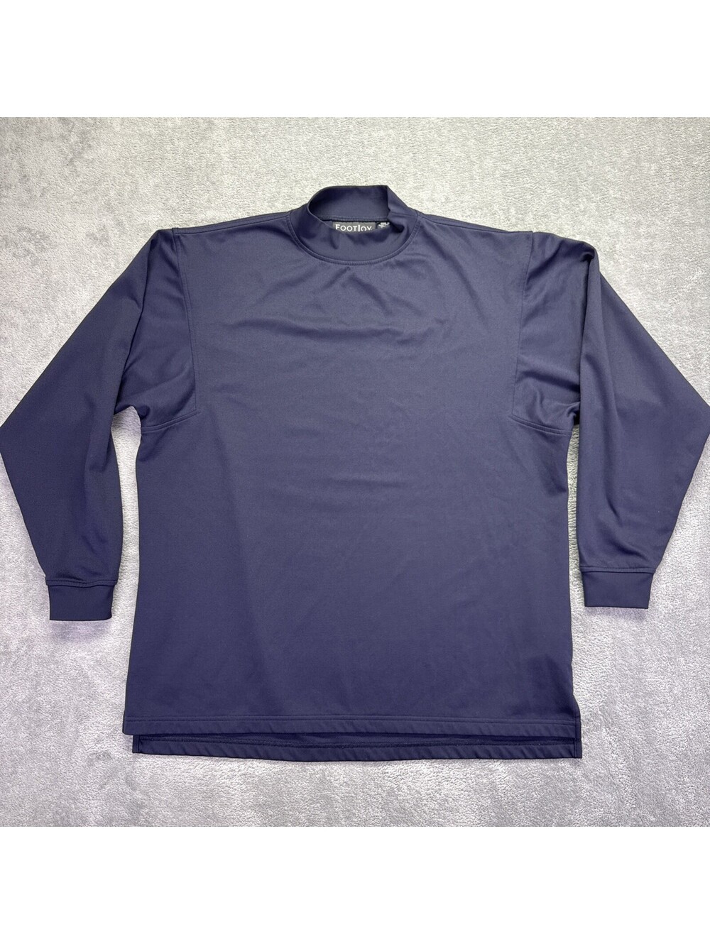 Footjoy Golf Sweatshirt Mens Large Navy Blue Pullover Long Sleeve Stretch Blank